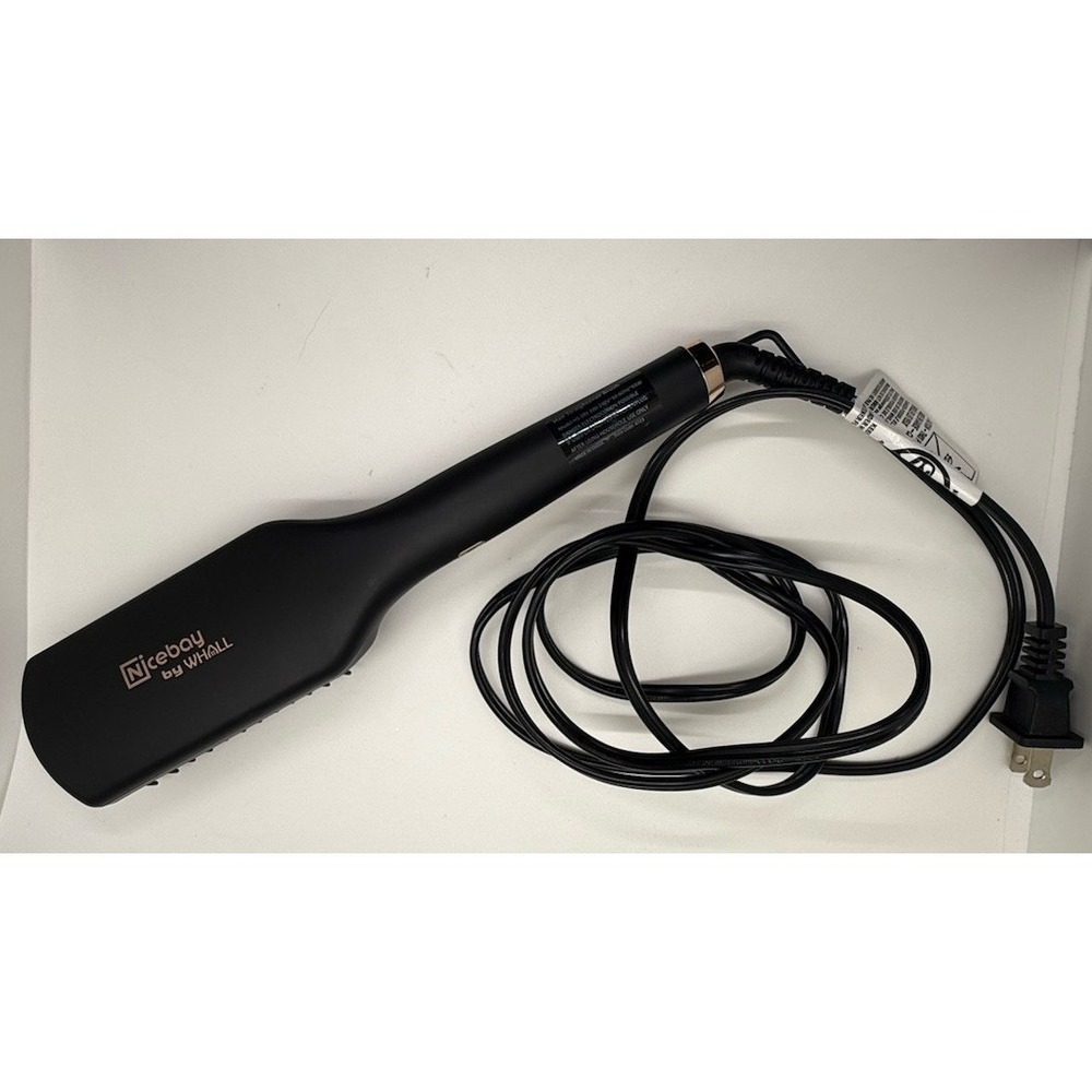 Nicebay Hair Straightener Brush Negative Ion Hair - Black/Yellow Tested